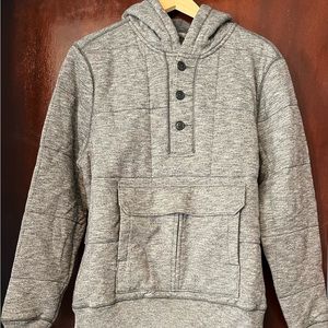 Men’s Onassis Terry Quilted 100% Cotton Hoodie with Front zipper pocket